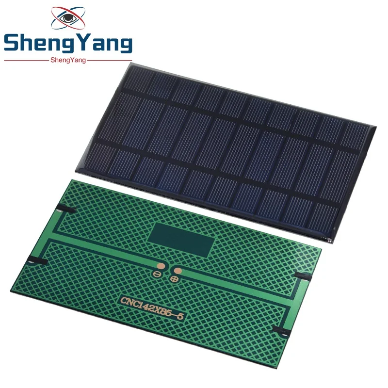 TZT الالكترونيات الذكية 400mA 5 فولت 2 واط الخلايا الشمسية لوحة طاقة شمسية شاحن الهاتف تحسين المنزل 142 مللي متر * 85 مللي متر السيليكون متعدد البلورات #5