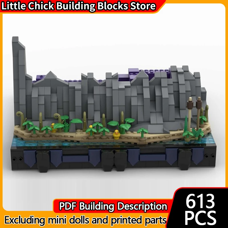 

Средневековый замок, модель MOC, строительные кирпичи, берег и строительство, модульная технология, детские праздничные подарки, сборные игрушки, костюм