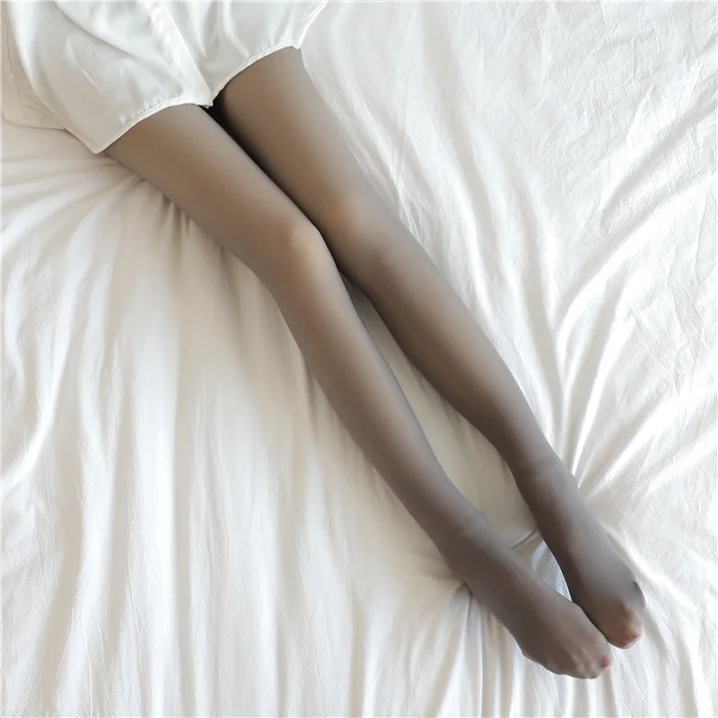 

Autumn And Winter Plus Velvet Thickening Light Leg Artifact Black Stockings