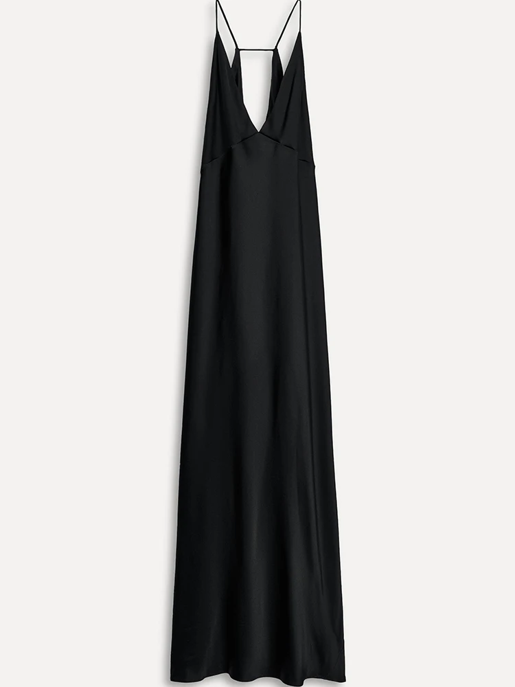 

Ele Slimming V-Ne Svel Long Dr New Summer Faion Women's Clothing High Waist Zipper Sle Evening Gown