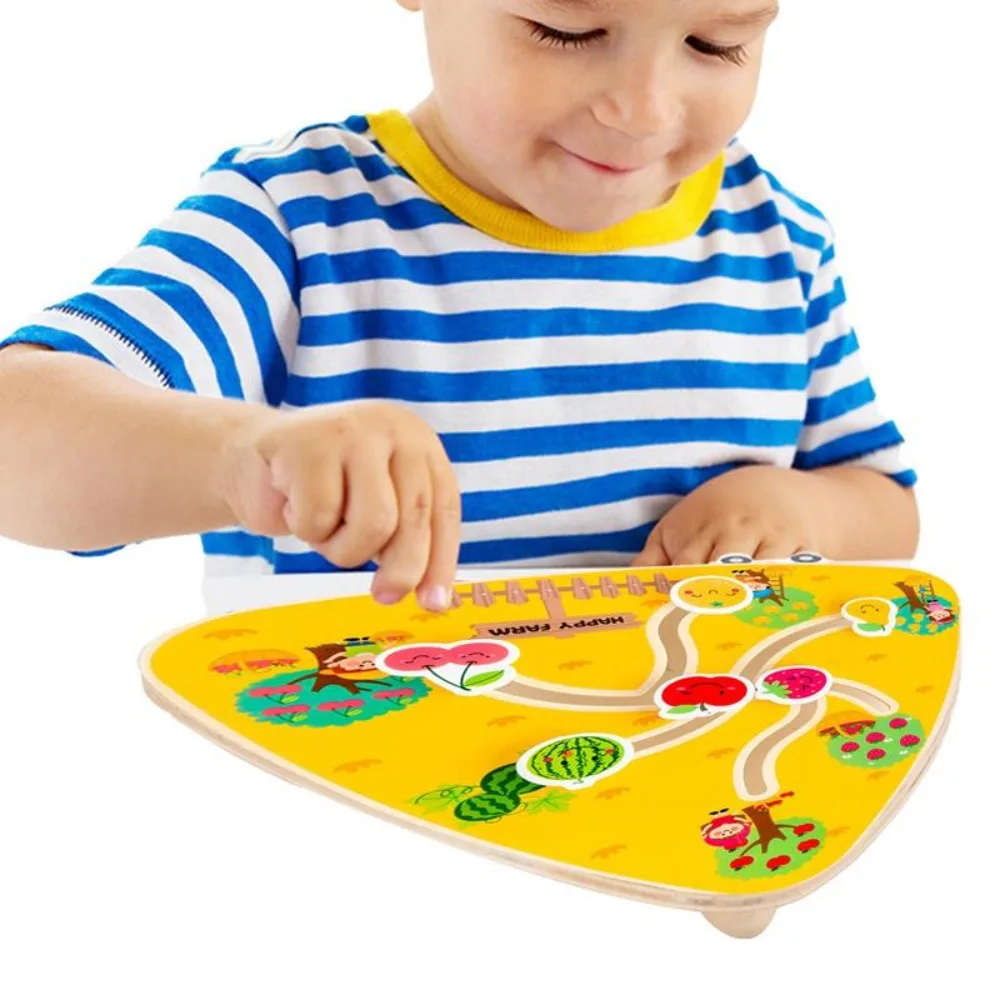 

Wooden Children's Maze Walking Board Early Education Multipurpose Montessori Maze Boards Portable Montessori Puzzle Maze Board