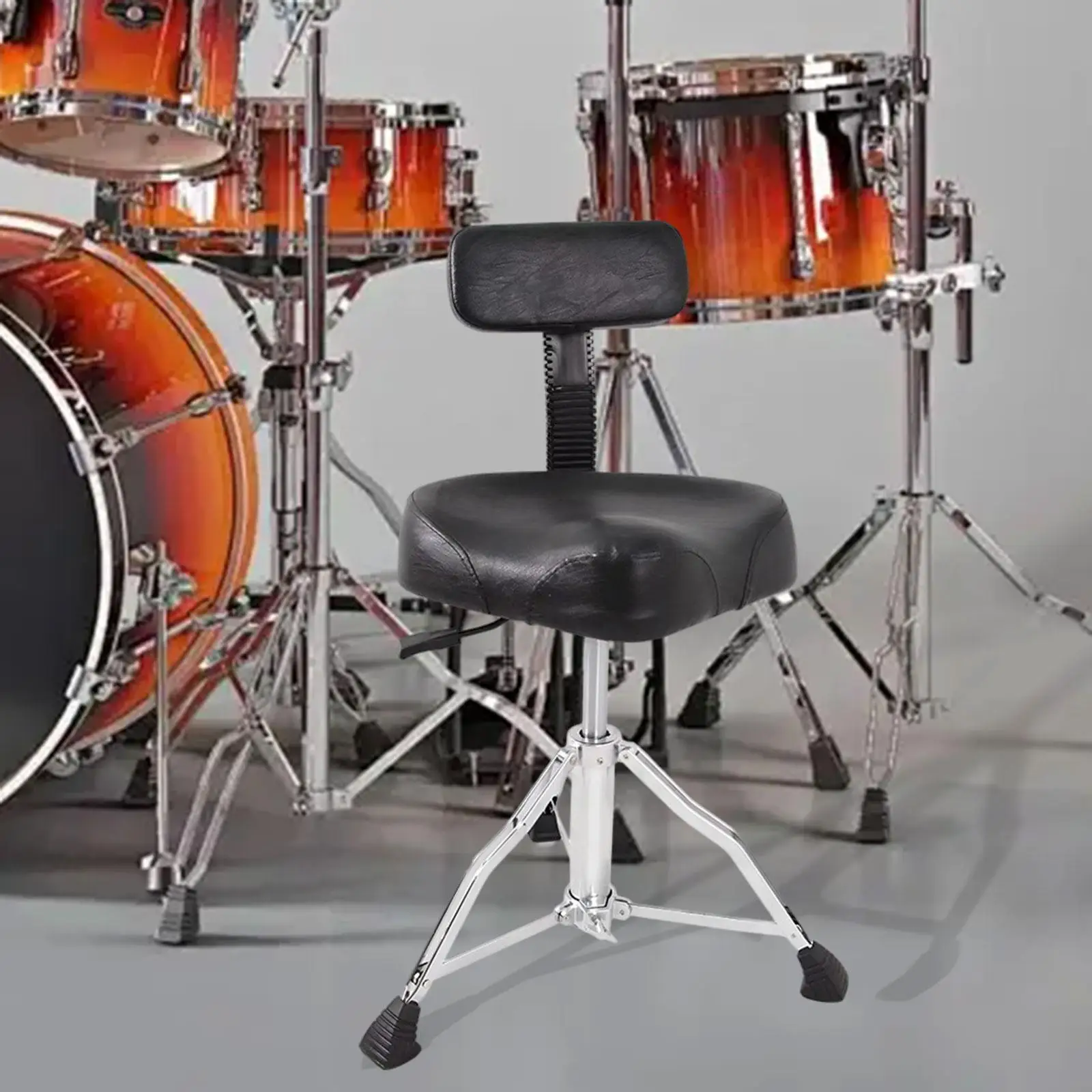 Airlift Drum Seat with Back Support Hydraulic Drum Stool for Adults Drummers