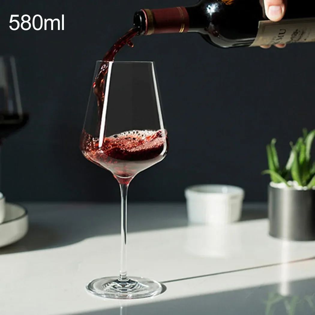 Plastic Wine Glass Cups Transparent Unbreakable Silicone Plastic Wine Glass Cup 320ML/550ML/580ML Bar Home Goblet Cupware