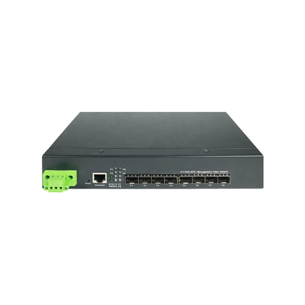 L3 managed 8 port Gigabit / 10G Uplink SFP+ Port  Smart  Network industrial Managed ethernet Fiber Switch