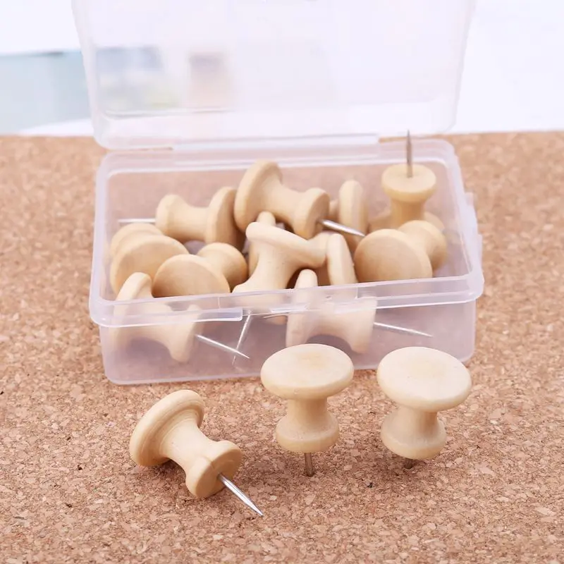 15 個 Nautral コルク木製画鋲画鋲ボードピン描画写真壁スタッド