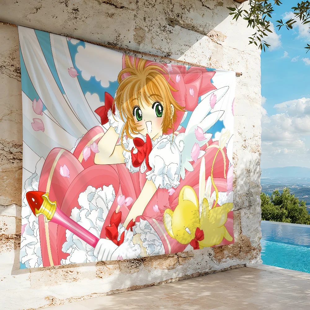 Comic Cardcaptor Sakura  flag For Decoration Outdoor Picnic  Hanging Home Camping Party Banner