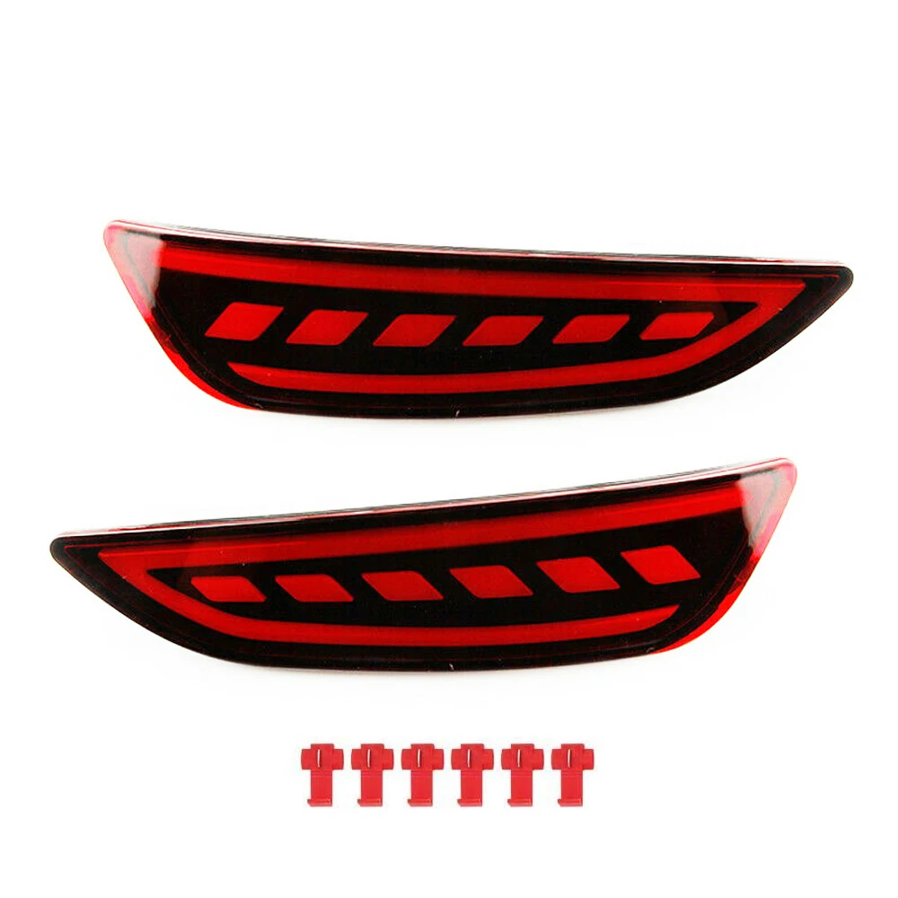 

For Hyundai Accent Hatchback 2011-2014 Taillight Warning Lamps With 2 Functions Red Lighting