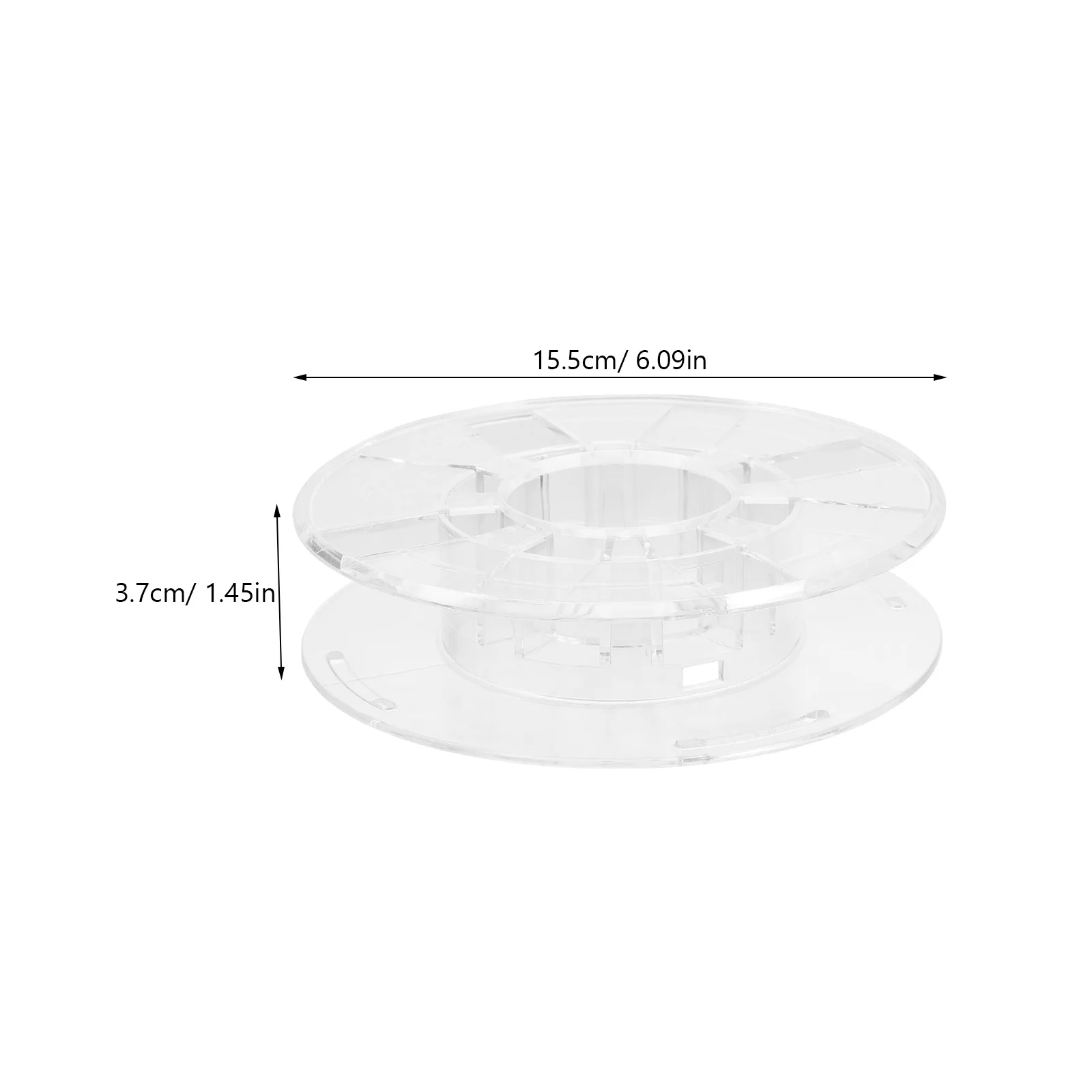 2Pcs Plastic 3D Printer Filament Spool Reusable Clear Filament Winder Reel Holder for Printing Projects