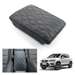 RUIYA Car Central Control Armrest Pad for Seat Ateca 2016-2019 2020 2021 2022 Armrest Container Auto Interior Ateca Accessories