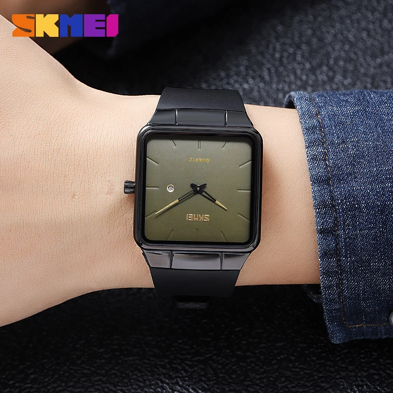 Dropship Fashion Simple Design Men Watches SKMEI Top Brand Luxury Quartz Watches Men Silicone Strap Relogio Masculino