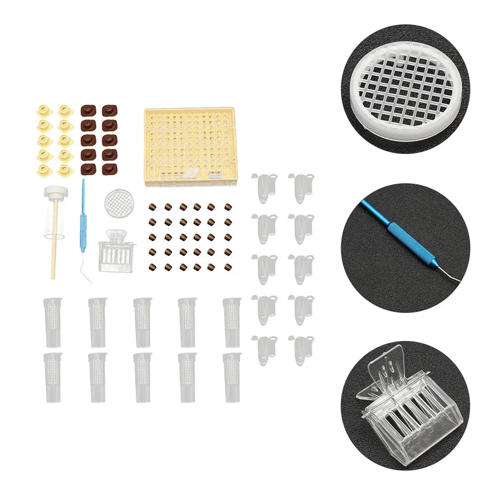 1Set Plastic Queen Rearing Kit for Beekeeping Mating Pollination Breeding Egg Laying Management Lightweight Safe Bee