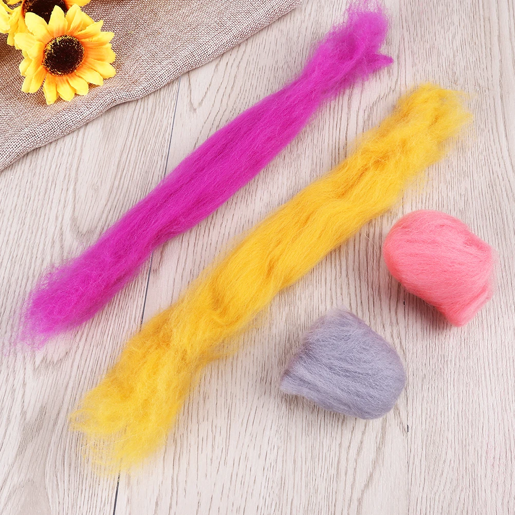 

1 set 1 Set 36 Colors Wool Felting Kit Diy Needle Wet Crafts Fiber Fleece Roving Yarn Tools 36 Pouches Waldorf Jewelry