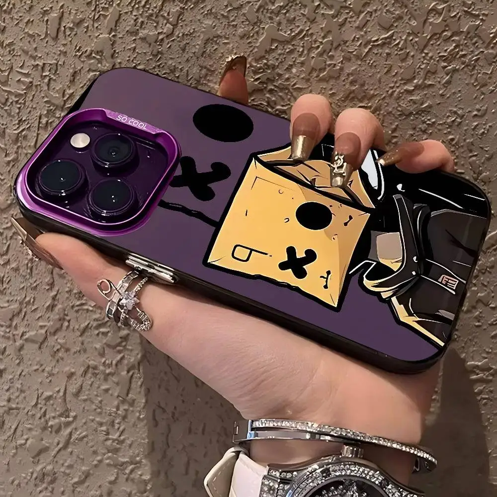 الكرتون ورقة رجل نمط الحالات الهاتف آيفون 17 16e 15 14 13 12 11 زائد برو ماكس ProMax الملونة يغطي