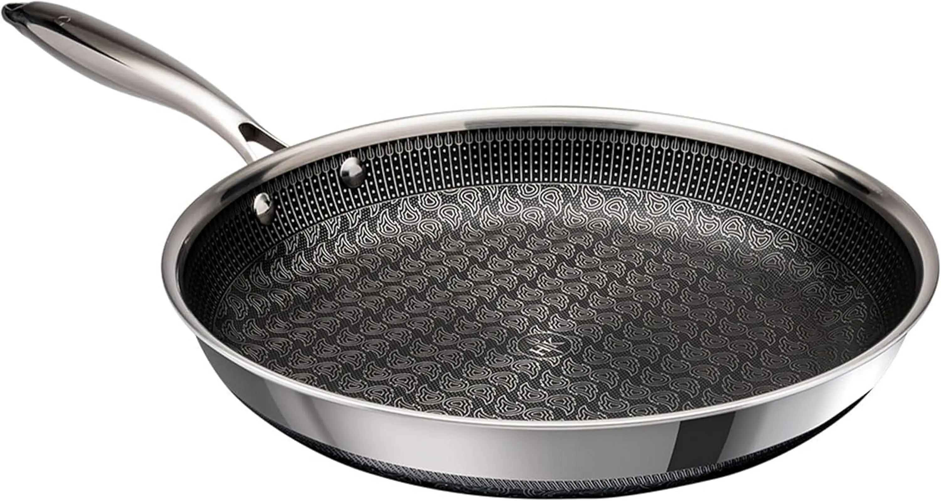 

PFAS-FREE Ceramic Hybrid 11' Fry Pan, Nonstick, Scratch-Resistant, Ergonomic Handle, Dishwasher Safe, Multi-Cooktop, and Oven-Sa