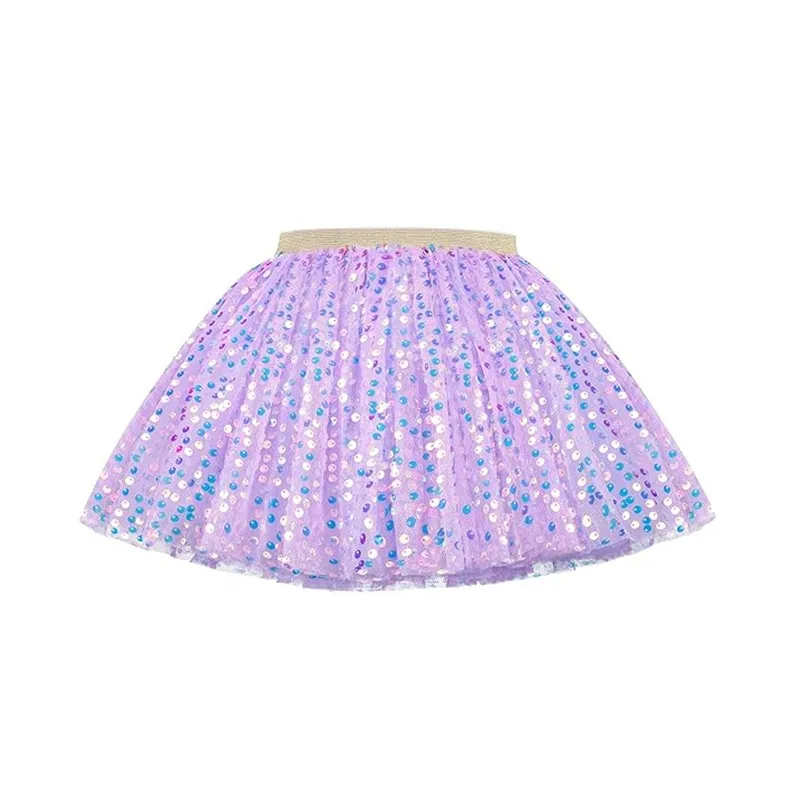 Girls Sequin Skirts Toddler Tutu Skirt Tulle Dance Skirts Girls Birthday Fashion Clothes