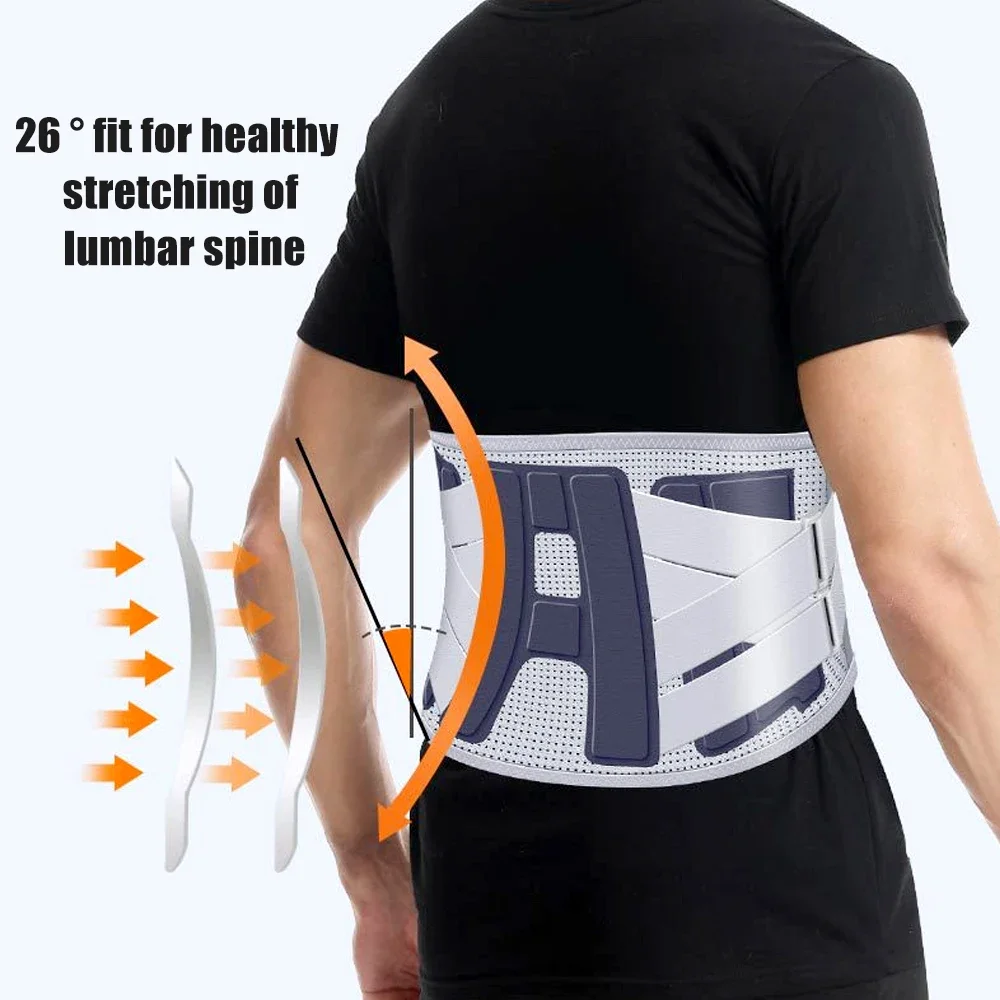 Back Support Brace, Adjustable Lumbar Support for Pain Relief of Back/Lumbar/Waist for Injury, Herniated Disc,Sciatica,Scoliosis