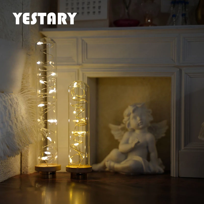 

YESTARY BJD 1/12 Miniature Dollhouse Furniture Lamp Doll House Accessories Furniture Decoration Firefly Floor Lamp For Ob11 1/6