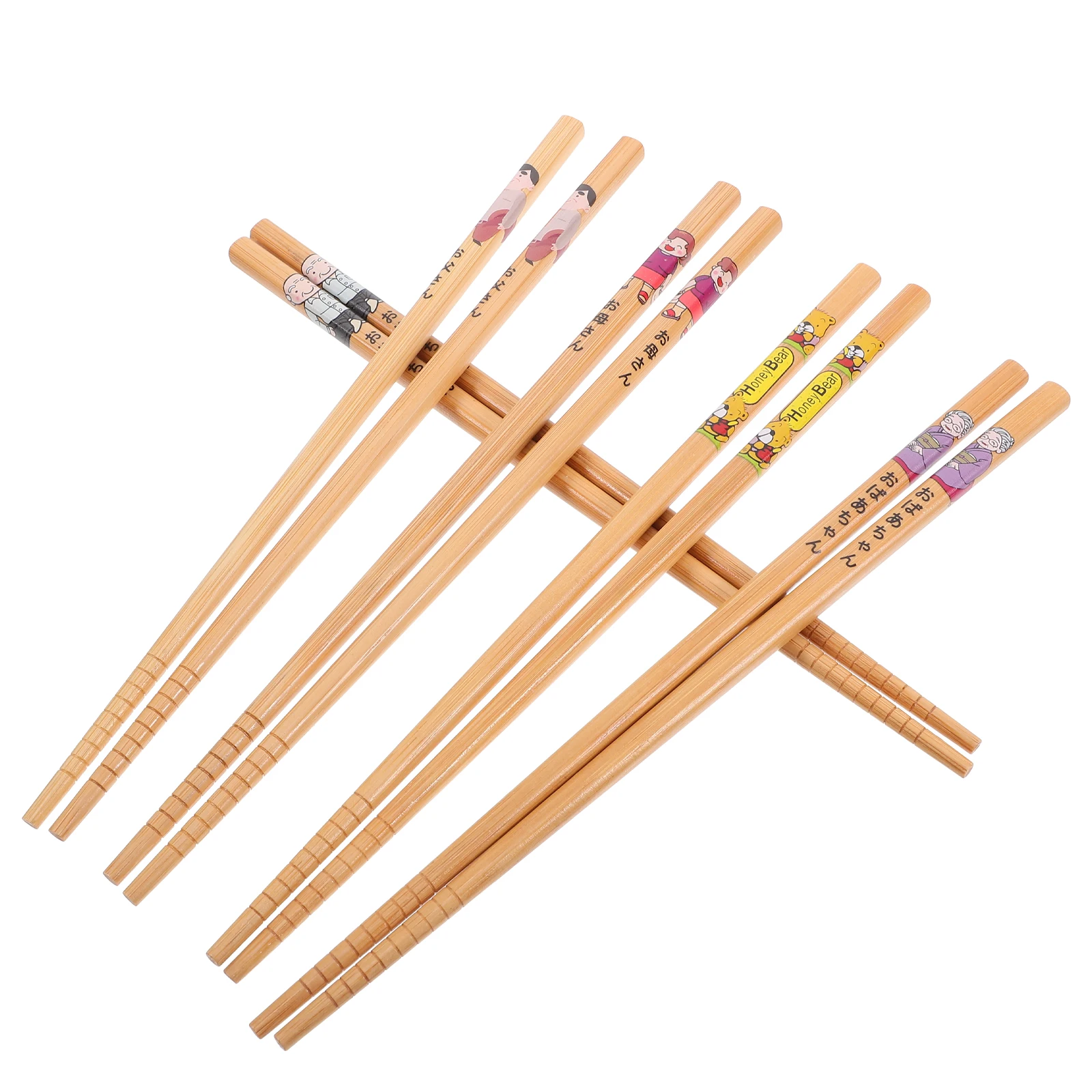 

5pcs Bamboo Chopsticks Reusable Eco-Friendly Lightweight Chinese Chopsticks Fine Craftsmanship Easy Clean Gift Box Packaging