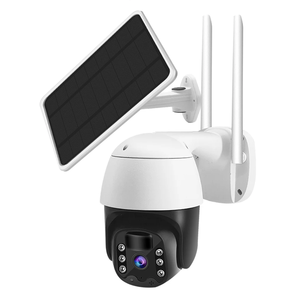 Tuya الطاقة الشمسية واي فاي كاميرا IP لاسلكية مراقبة كاميرا بشكل قبة حماية الأمن HD 1080P للرؤية الليلية في الهواء الطلق #1