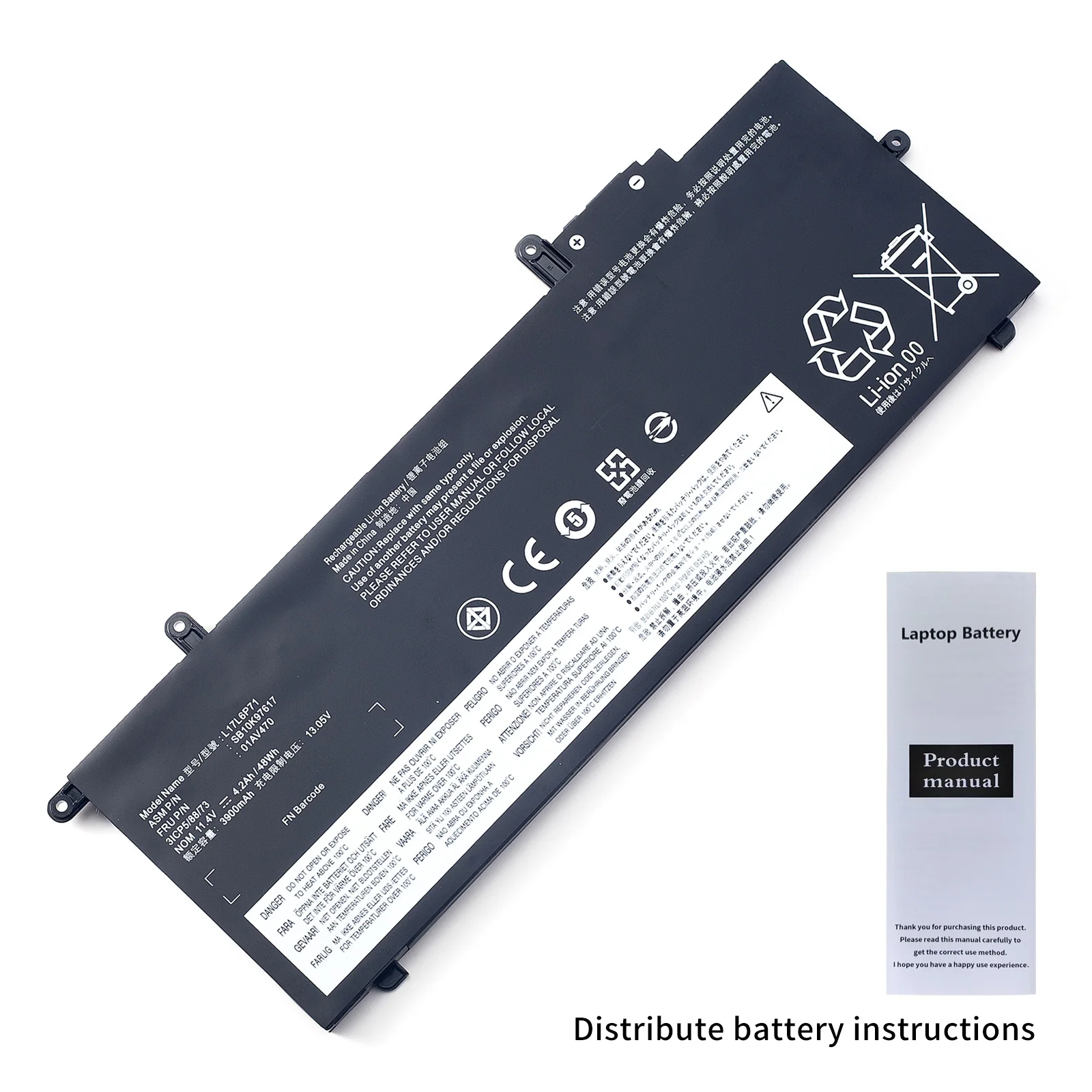 L17L6P71 L17M6P71 L17C6P71 Battery For Lenovo ThinkPad X280 Series 01AV470 01AV471 01AV472 SB10K97617 11.4V 48WH