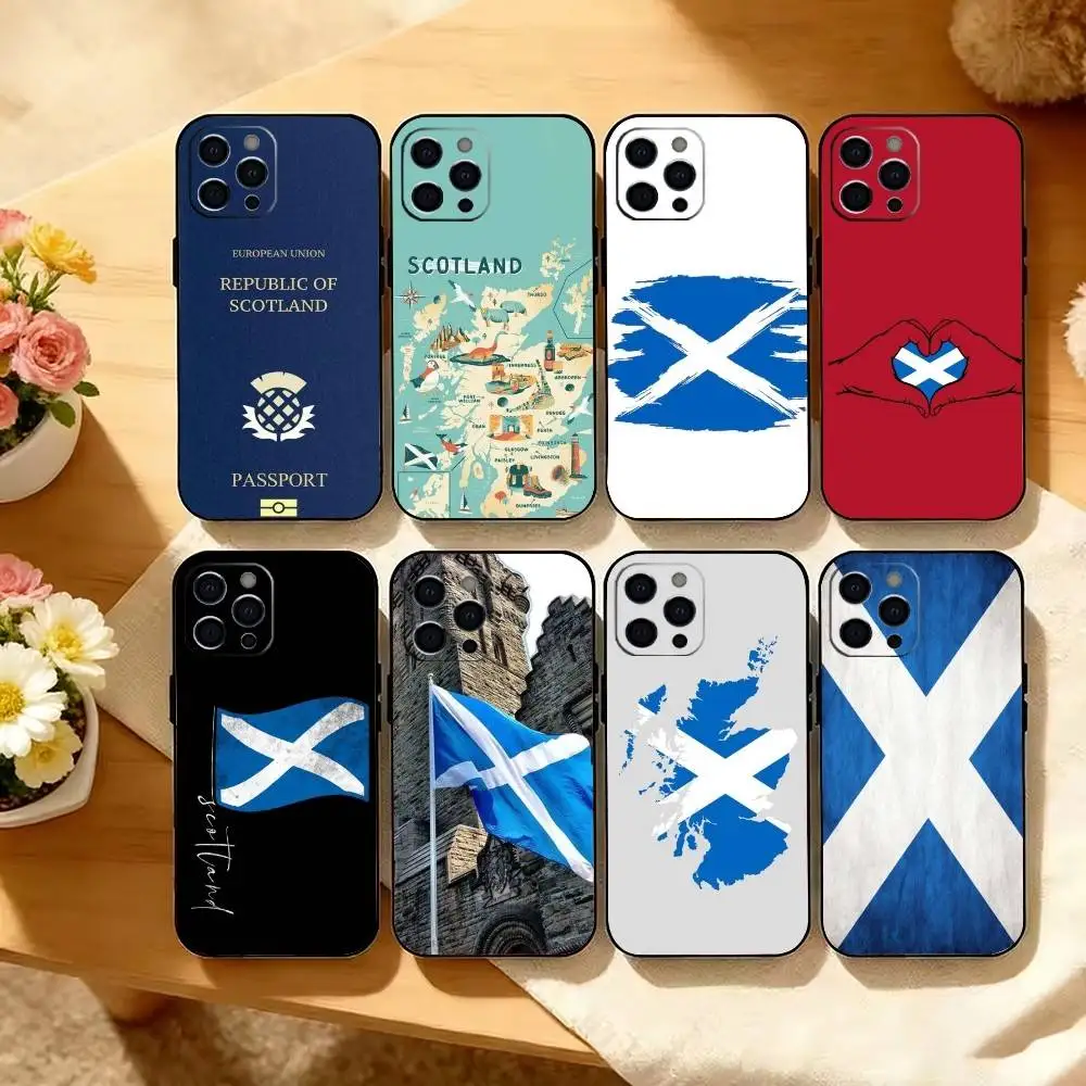 

S-Scotland S-Scottish Passport Flag Phone Case Silicone Soft For IPhone 17 16 15 14 13 12 11 X XR Plus Pro Max Plus