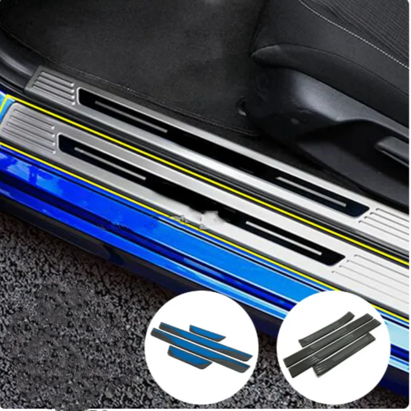 For Honda Civic 11th Gen 2022 2023 2024 External Door Sill Scuff Plate Cover Trim Stainless Steel Threshold Accessories Pedal