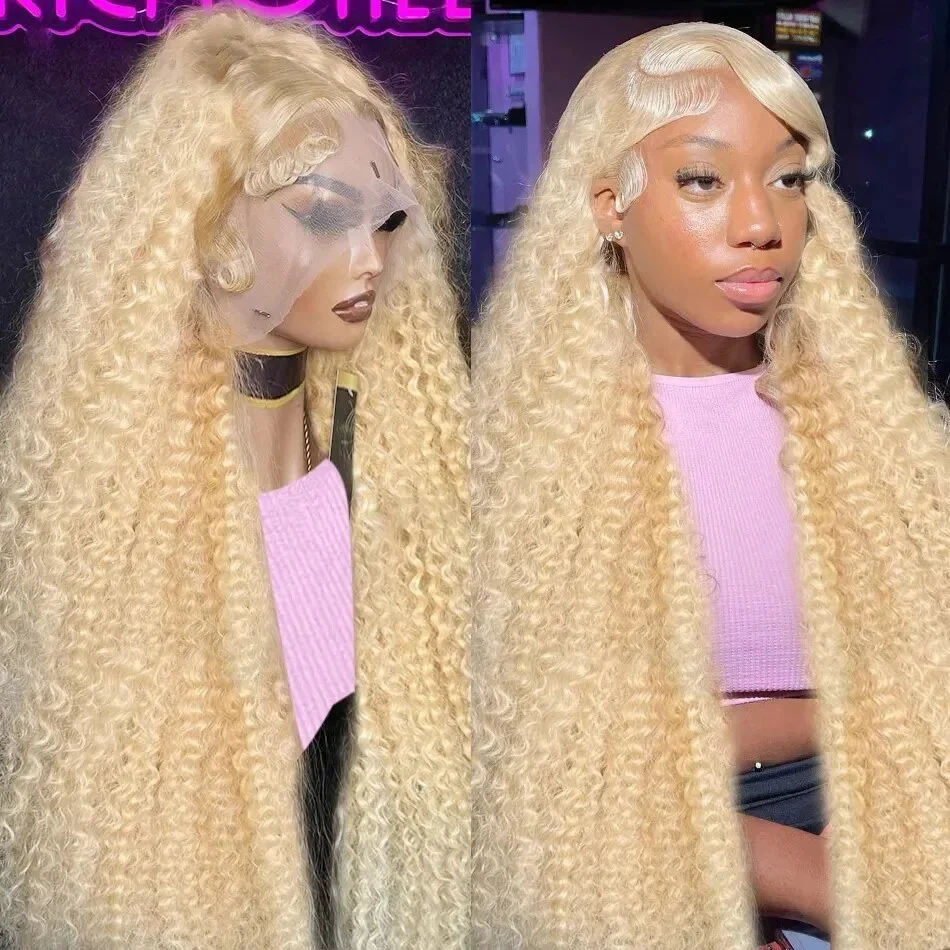 613 Blonde Deep Wave Lace Front Wig for Women 13x4 Lace Front Curly Wigs on Sale Water Wave 13x6 hd Lace Frontal Wig Human Hair
