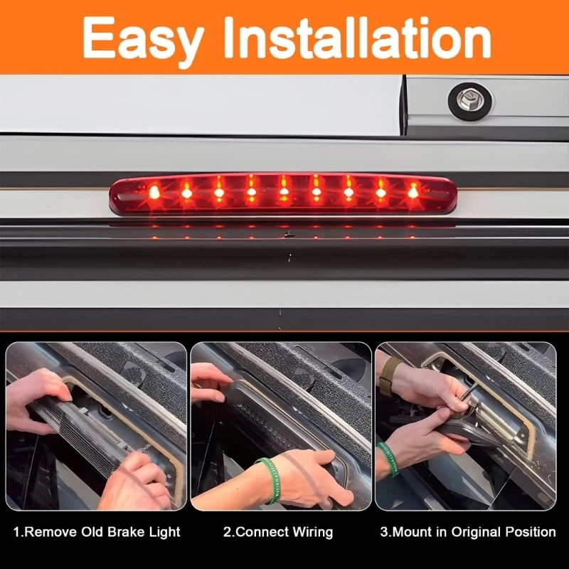 A70F Universal LED Third Brake Light With High Intensity Red Output For Trailers