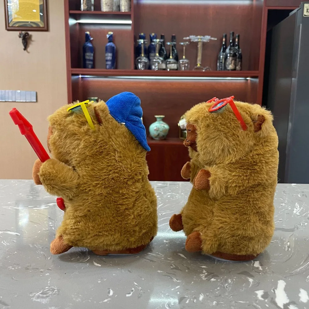 Creative Funny Capybara Plush Musical Dancing Toy Can Dance Learn to Speak Stuffed Capybara Toy Gift USB Charging Funny Toys