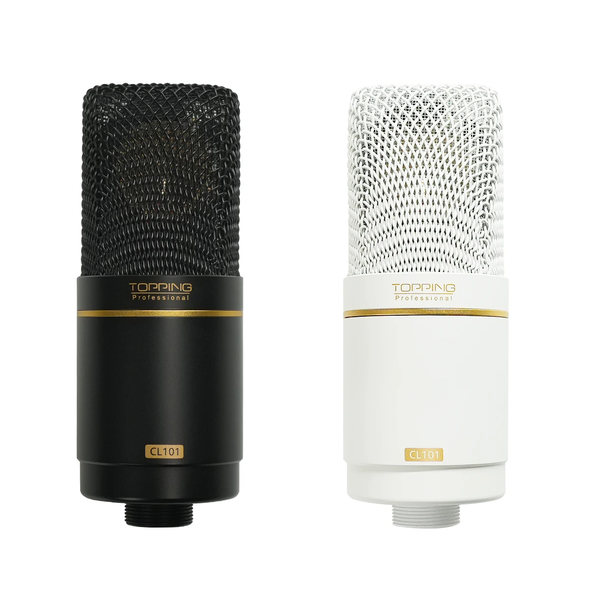 TOPPING CL101 Studio Condenser Microphone - Cardioid Polar Pattern, Ultra-Low Noise, 34mm Gold-Plated Capsule, Professional Reco