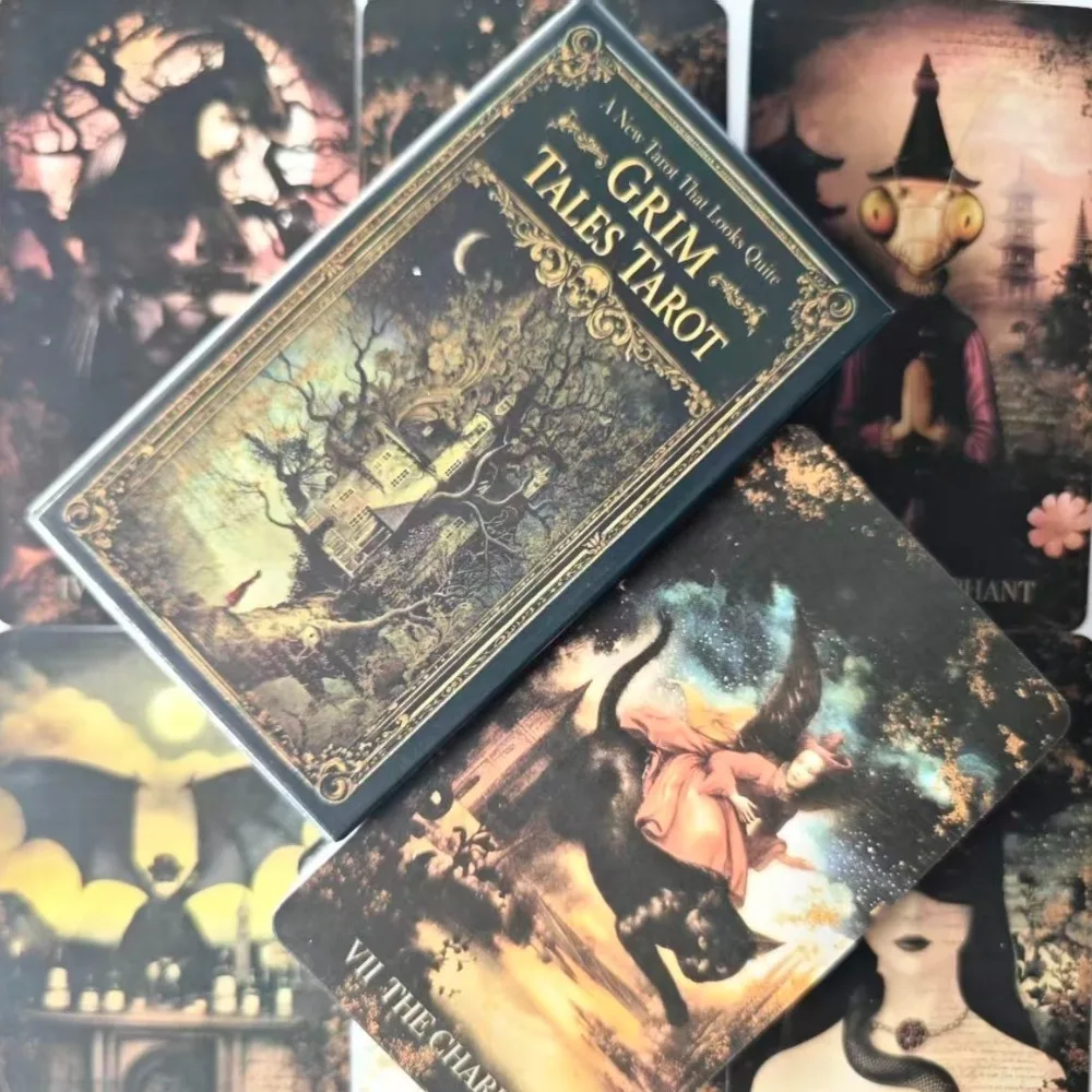 Колода Таро Grim Tales - 78 карт RWS в готическом стиле для теневого таро, 10,3*6 см, иллюстрированные карты в стиле темной фэнтези
