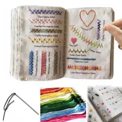 Sewing Book, Enthusiasts & Beginners Embroidery Instructions Book for DIY Sewing Kit, Creative Embroidery Stitches Book