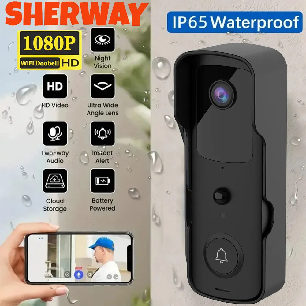 Tuya Doorbell Camera Wireless Bundle Video Doorbell WIFI HD Outdoor Phone Door Bell Camera Security Video Intercom Waterproof