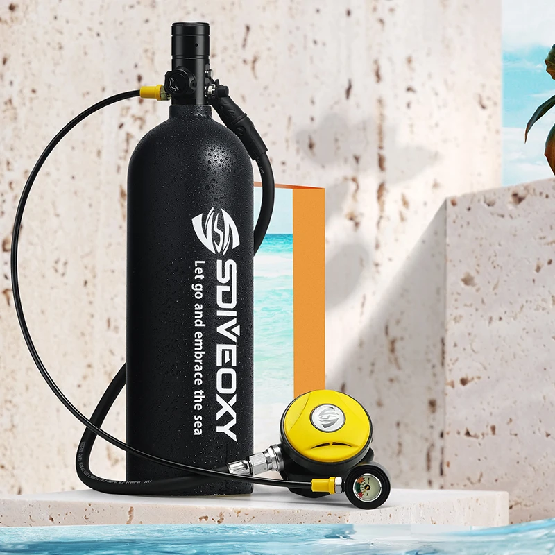 2L Scuba Diving Equipment/gear Mini Tank Mask/Adapter Cylinder Oxygen Bottle Underwater Snorkeling Set