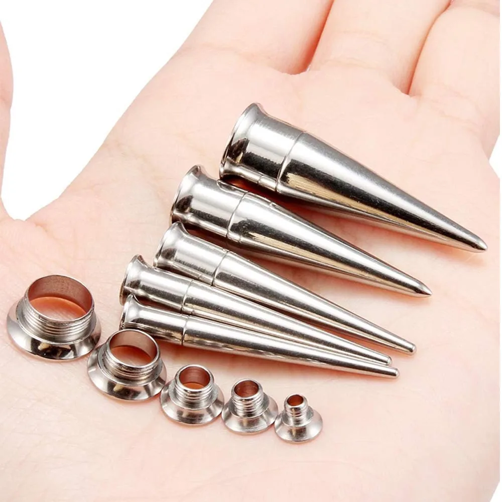 6G-00G 2-in-1-Set Ohrmessgeräte Plugs Tunnel Taper Ohrringe Stretching Expander Kit Set für Damen Herren – Detail 6