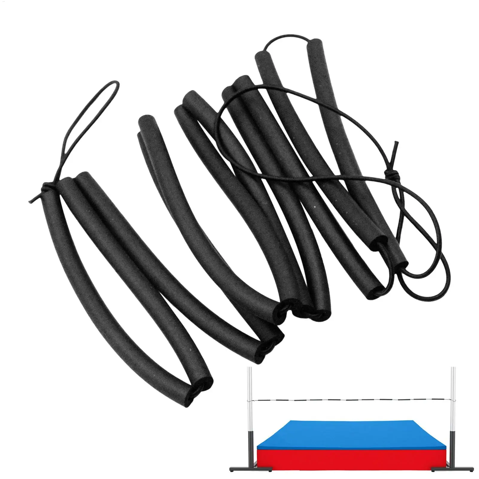 High Jump Elastic Crossbar 8.2ft Long Standard Foam Gymnastics Bar High Jump Elastic Crossbar for Home Workouts Jumping Field