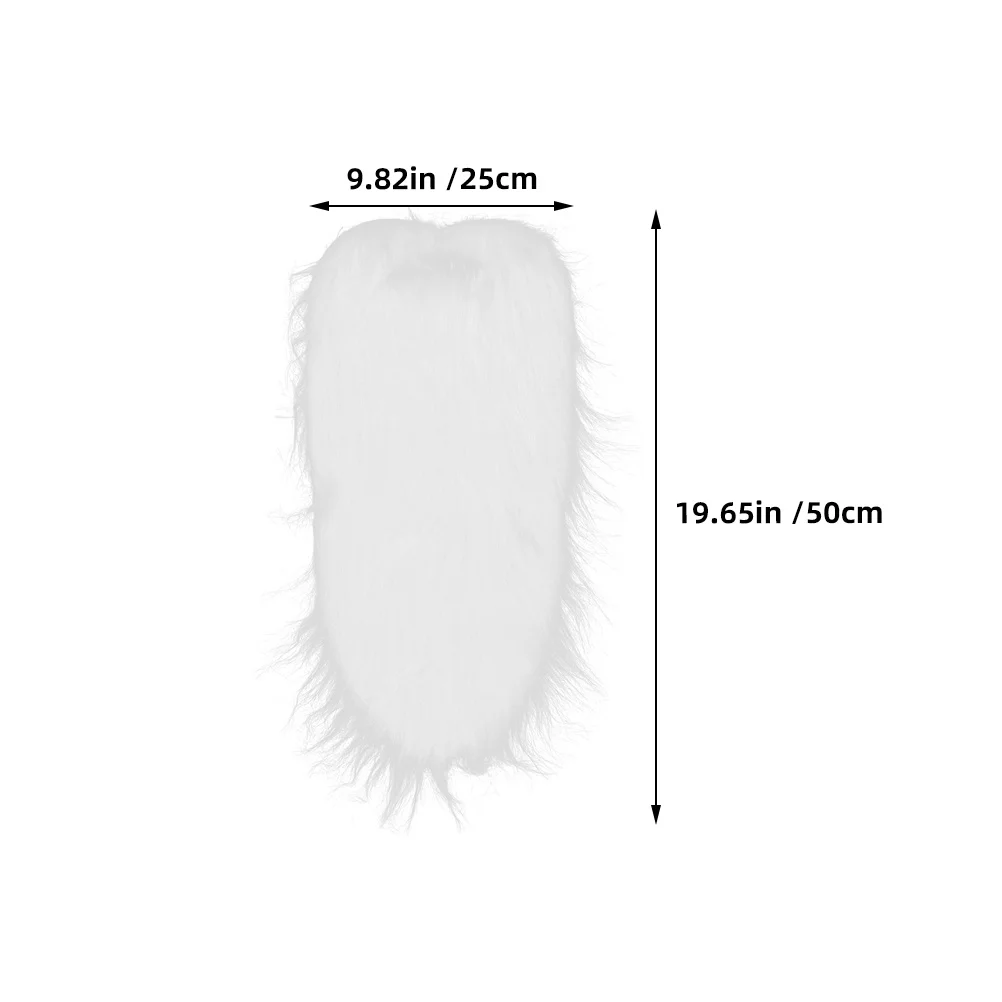 2Pcs White Beard Costume Facial Hair Halloween Party Cosplay Accessories Realistic Faux Beards Complete Set Adult Kids Use