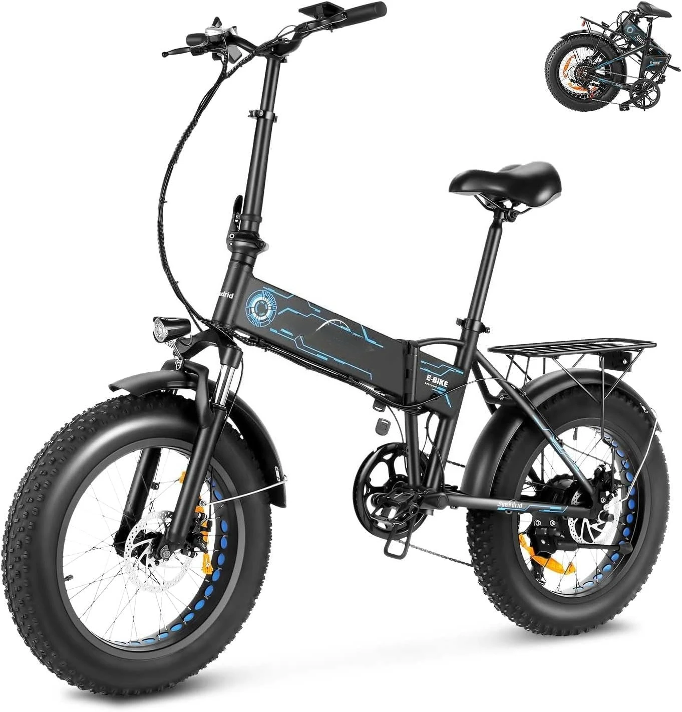 

Folding Electric Bike for Adults, Electric Bicycle with 500W Brushless Motor(Peak 800W), 48V/499Wh Hidden Battery,Customized