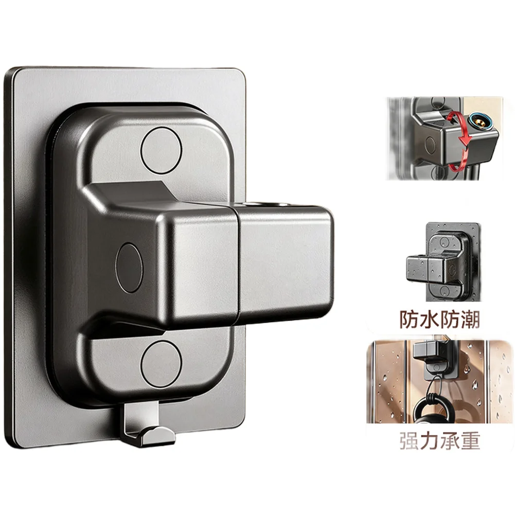 360 Degree Swivel Shower Bracket Designed for Standard Showerheads Using No Drill Mounting System and ABS Construction