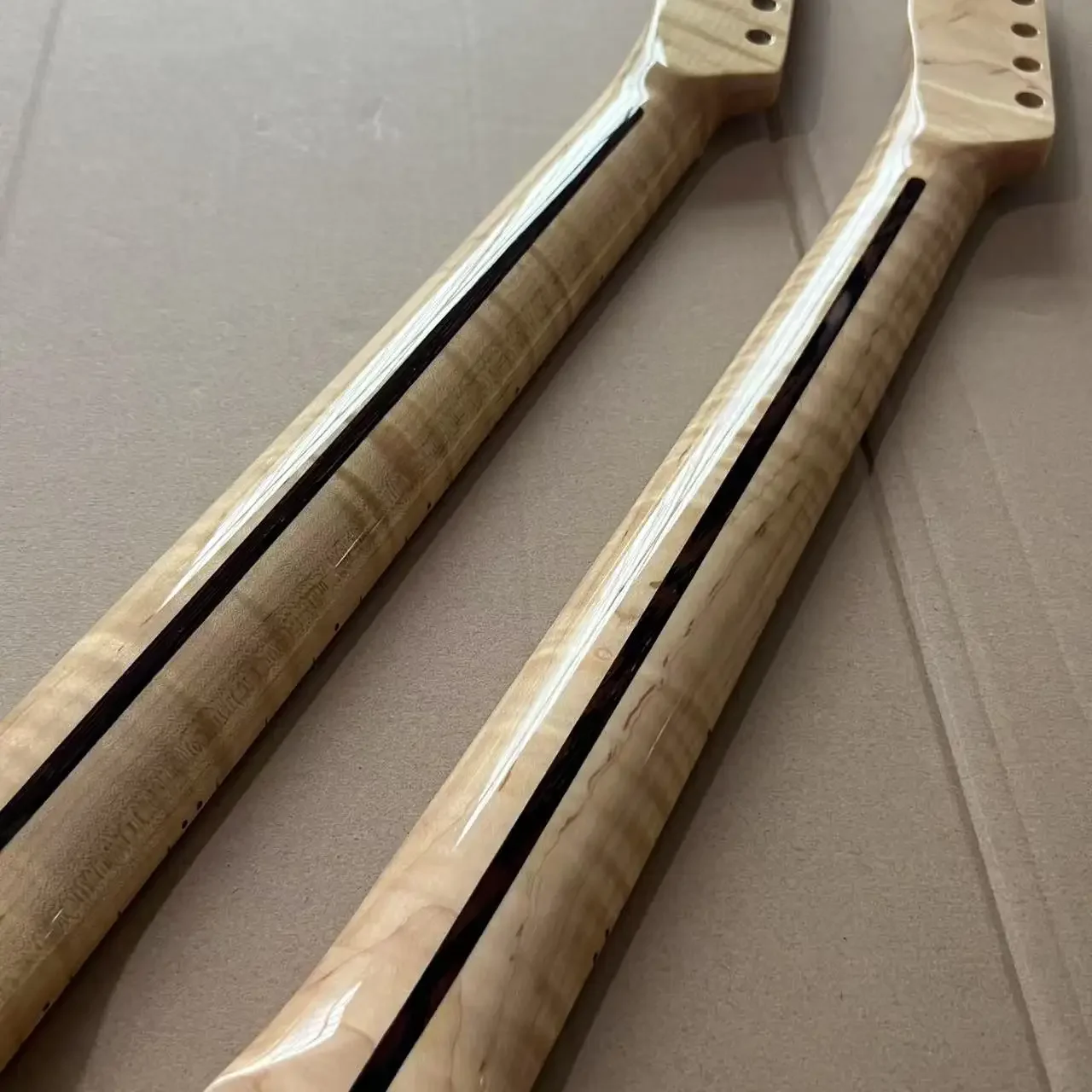 

TL-Style Flame Maple Guitar Neck - 25.5" Scale 56mm Heel 21 Frets Gloss Finish Dual-Action Truss Rod