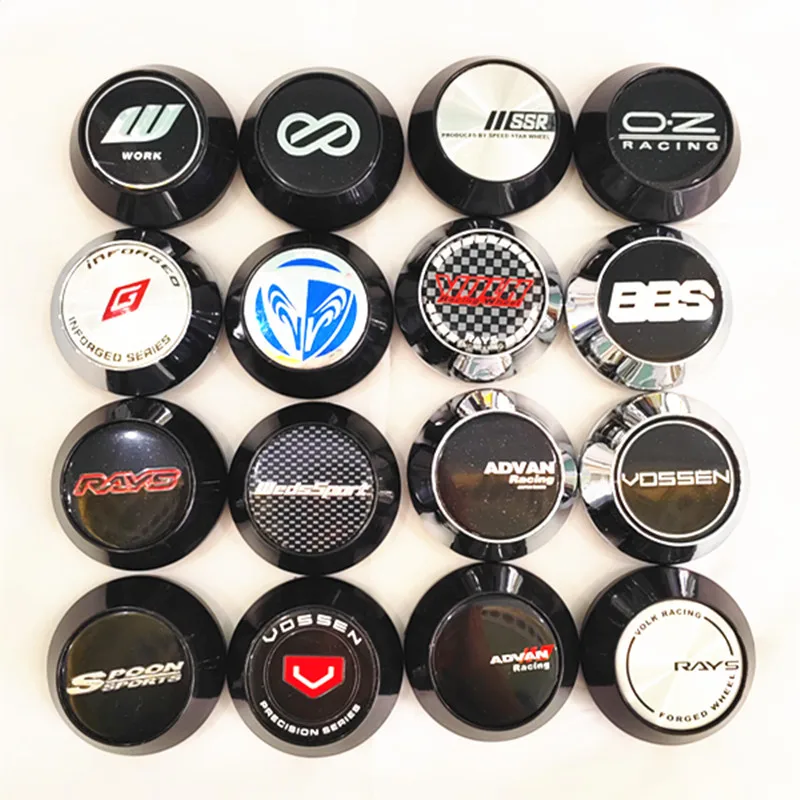 48 стилей, 4 шт., 65 мм, 58 мм, рабочая WedsSport Vossen Rays Volk Enkei Advan, центральная крышка колеса автомобиля, ступица, кафбуры, эмблема, наклейка, значок