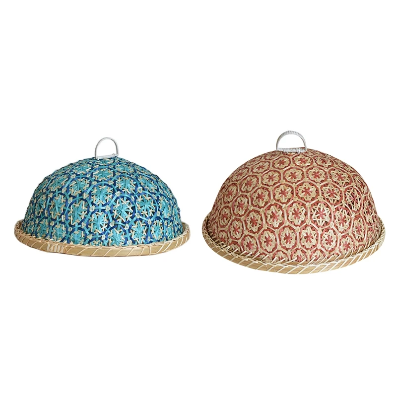 

Exquisite Pattern Hand-woven Insect-proof Basket Dust-proof Basket Durable Gift