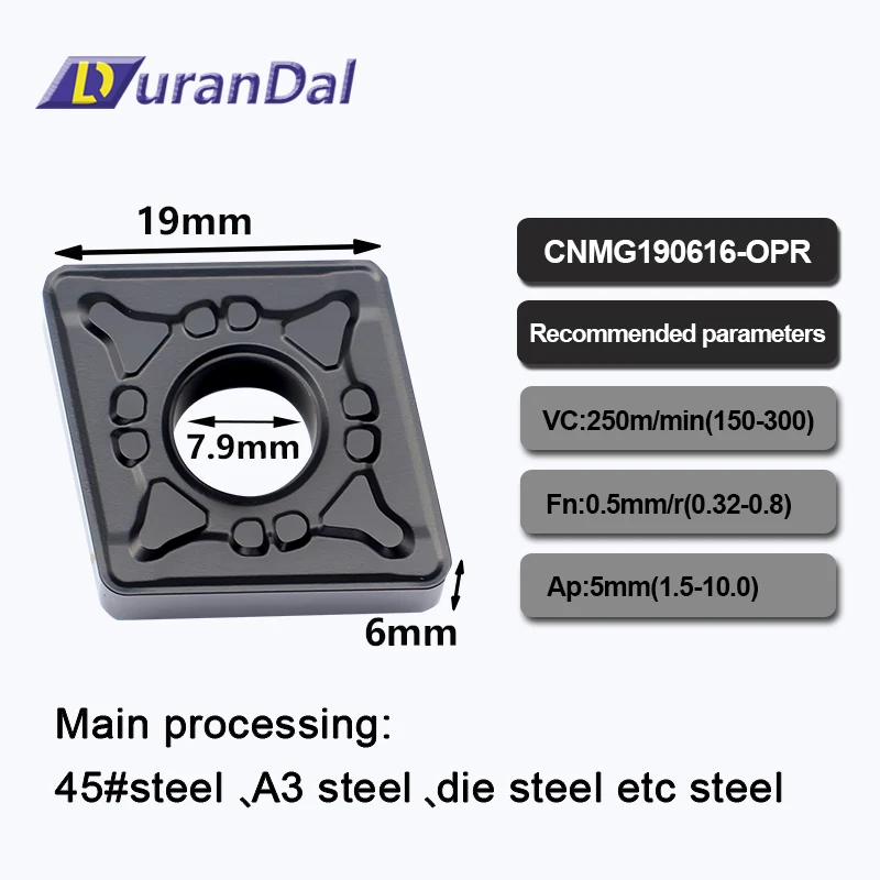 CNMG190616 PF LC6125 Tungsten Carbide CNC Lathe Tools High Quality Big External Turning Plate for Rough Machining