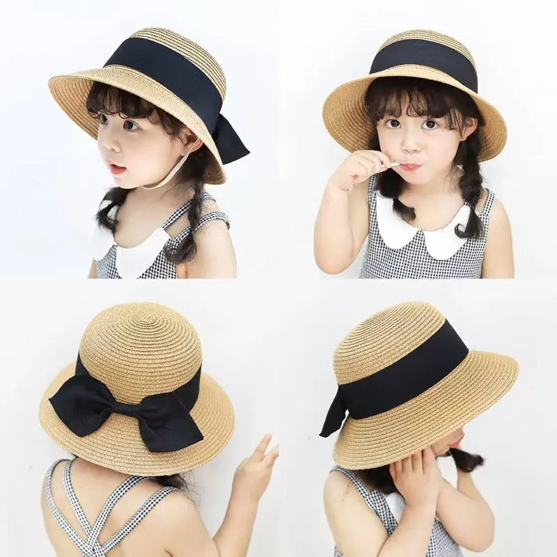 Neuer Sommer Eltern-Kind Bucket Hat Sonnenhut Damen Blumenkranz Mädchen Outdoor Strand Reise Sonnenschutz Strohhut Damenhut – Detail 3
