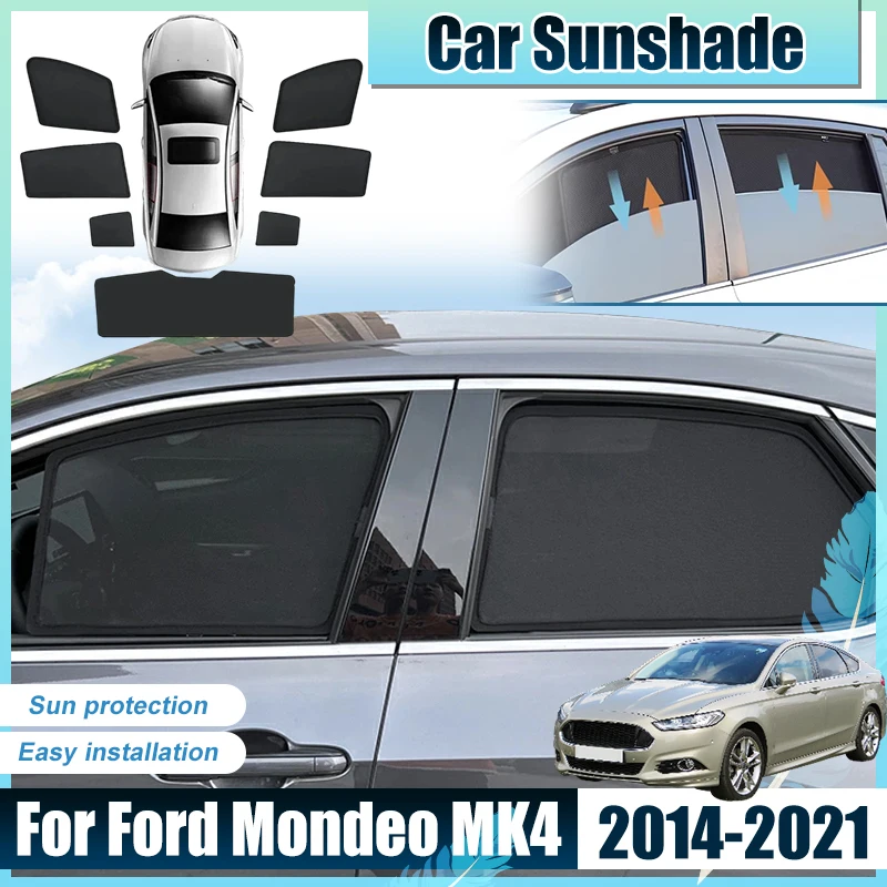 

For Ford Mondeo Accessories Ford Fusion MK4 2014-2021 Car Window SunShade Mesh Cover light Shield Anti UV Net Sun Baffle Parasol