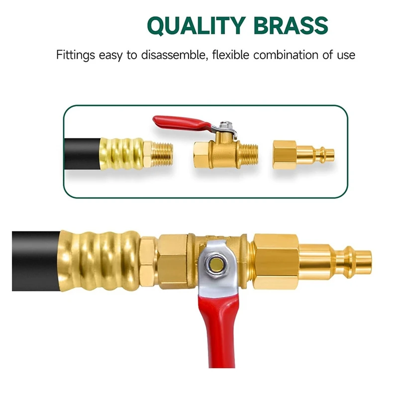 

RV Winterizing Kit, RV Water Blowout,Air Compressor Quick Connect Plug To 3/4Inch Hose Blowout Adapter With Valve