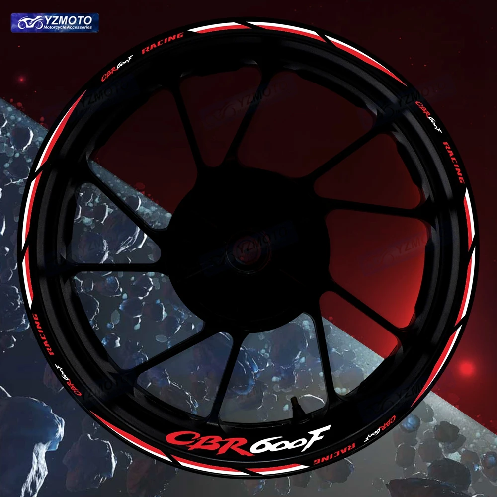 

For Honda CBR600F CBR 600F Motorcycle 17 Inch Front And Rear Wheel Sticker Hub Decal Modified Reflective Decorative Rim Stickers