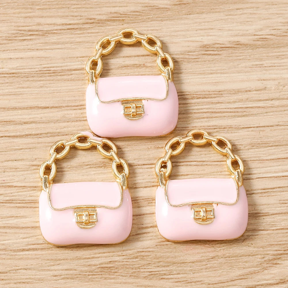 Tusember 10 Stück Niedliche Kristall-Lippen Handtaschen-Schuh-High-Heel-Anhänger für Halsketten Ohrringe Armbänder Bastelbedarf – Detail 18
