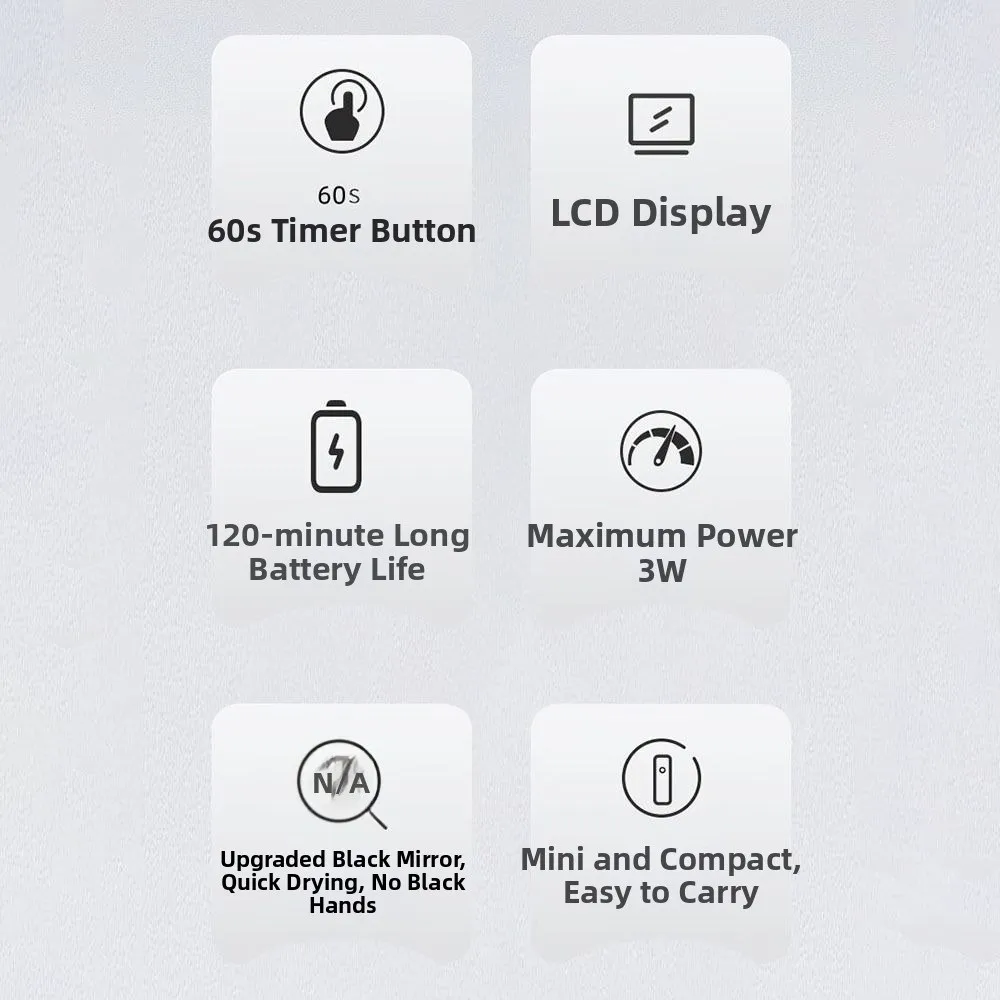 Draagbare UV-pennenstijl nageldroger Gelnagels Handheld UV-licht met LED-display Snel uithardende mini-nagellamp Nail Art Tools