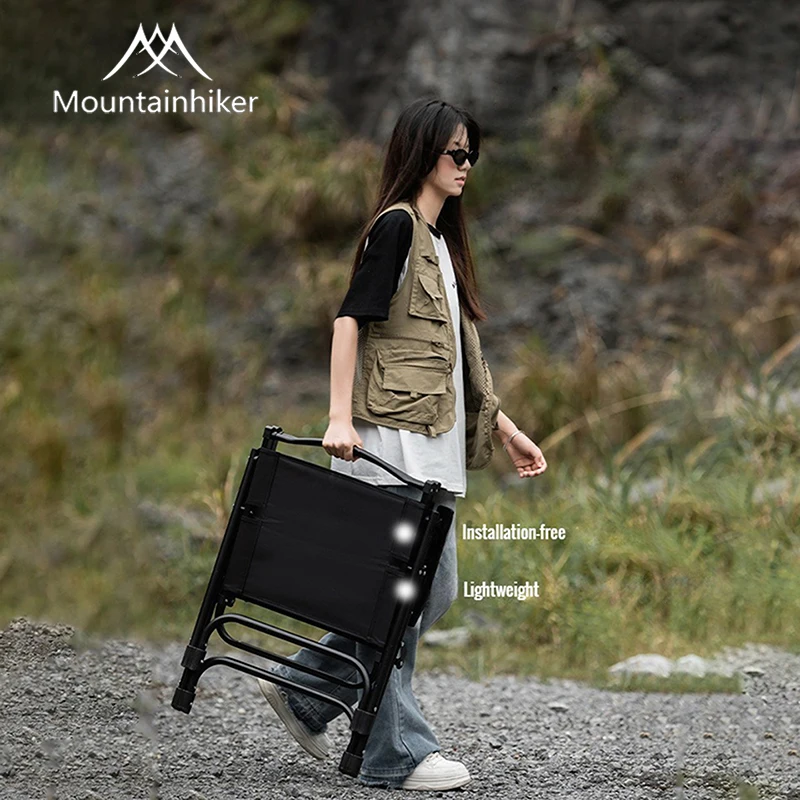 MOUNTAINHIKER ポータブル キャンプ 折りたたみ椅子 レジャー用一体型屋外座席 軽量 リラックス ツーリストチェア캠핑의자